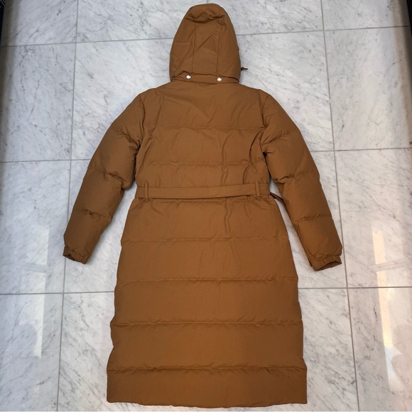 The North Face Extra Warm Long Down Puffer Coat Brown Hooded Women’s M - Picture 2 of 7